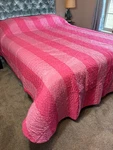 Beautiful Vintage Shimmery Pink On Quilted Bedspread/coverlet. Queen. Fixed Price $150.00.