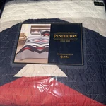 Pendleton Queen Coverlet Set Tecopa Hills Gray Cotton New. Fixed Price $199.99.