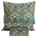Qsh 100% Cotton Sheets King Size Bed, Floral Pattern Botanical Luxury .... Fixed Price $90.20.