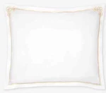 Sferra Fiorina White Euro Shams Pair Pink Yellow Carnations Embroidery Italy New. Fixed Price $90.00.
