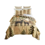 Donna Sharp Full/queen Polyester Bedding Set - 3 Piece Painted Deer Lodge Q.... Fixed Price $229.95.