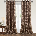Napearl Brown Damask Curtains-luxury For Living Room, Jacquard Curta.... Fixed Price $75.89.