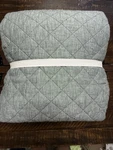 Pottery Barn Belgian Flax Linen Diamond Full Queen Quilt Dark Green New!. Fixed Price $175.00.