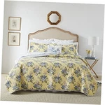 Laura Ashley - Twin Quilt Set, Reversible Cotton Bedding With Matching Sham,. Fixed Price $112.25.