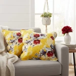 Dada Bedding Set Of 2 Sunshine Yellow Hummingbirds Floral Scalloped Throw Pillow. Fixed Price $35.99.