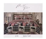Cabin Patchwork Moose Twin Size Quilt - Includes & One Matching Sham. Fixed Price $29.99.