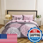 Koniroom 8-PIECE Gray And Pink Comforter Set Full Size Reversible Flower. Fixed Price $111.69.