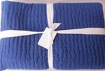 Pottery Barn Pickstitch Cotton Linen Fq Quilt Capri Blue Pick-stitch Queen Full. Fixed Price $89.95.