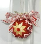 Quilt-magic No Sew Ornament Peppermint Candy Fabric Christmas Handmade. Fixed Price $19.99.
