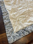 Peking Handicrafts Shams Quilted Embroidered Cottage Core Ivory/blue. Fixed Price $16.14.