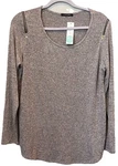 New Papermoon Wigan Shoulder Zip Knit Top Size Xl Light Pink Long Sleeve Nwt. Fixed Price $19.98.