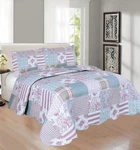 3-PIECE King Size Printed Patchwork Quilt Set Multi Color Flower Floral Strip. Fixed Price $31.19.