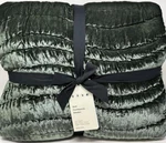 West Elm Lush Velvet Wave Full / Queen Quilt Dark Moss. Fixed Price $162.70.