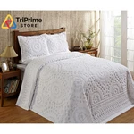 Better Trends 1 Piece Chenille Queen Size Bedspread, White. Fixed Price $190.21.