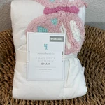 Pottery Barn Candlewick Butterfly Quilted Pillow Sham (1) Standard White Pink. Fixed Price $29.00.