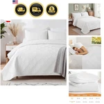 Extra Soft Full Queen Bedding Set, Lightweight White Bedspreads Quilts .... Fixed Price $61.99.