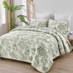 Wongs Bedding Botanical Quilt Set King, Sage Green 3 Pieces. Fixed Price $57.05.