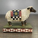 Tii Collections Patchwork Quilt Barnyard Animal Sheep Country Resin Figurine. Fixed Price $18.99.
