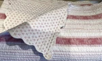 Vintage Ralph Lauren King Coverlet Quilt Lake Floral Pink & White Shabby Nice. Fixed Price $149.99.