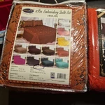 Smiling Home King Quilt Set 3PC Embroidered Ever Green Burgundy Solid Bedroom. Fixed Price $45.00.