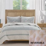 Madison Park Willa King 3 Pc Quilt Set Reversible Floral Stamp 100% Cotton. Fixed Price $39.99.
