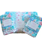 Pottery Barn Kids Lilly Pulitzer Patchwork Border Full Queen Quilt & 2 Shams. Fixed Price $299.99.