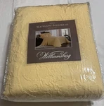 Williamsburg Richmond Matelass Bedspread, 100% Cotton, Yellow - Full Size". Fixed Price $129.99.