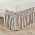 Neutral Bed Skirt For Queen King Cal Mattresses Easy Installation Machin.... Fixed Price $51.19.