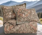 Hiend Accents Carmen 3 Pc Comforter Set Pillow Shams Gray Medallion Super King. Fixed Price $289.00.