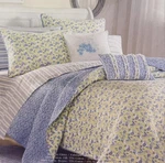 Laura Ashley Garden Party (blue And Yellow). Queen Reversible Quilt. Fixed Price $85.99.