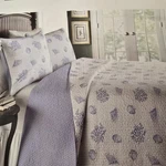 Thomas Winston Blue White Nautical Coastal Sea Shells Twin Quilt & Sham Set. Fixed Price $139.95.