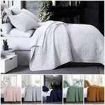Chezmoi Collection Madrid 3-PIECE Herringbone Stitch Pre-washed Cotton Quilt Set. Fixed Price $69.99.