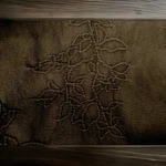 Calvin Klein King Bedspread Black Corduroy Textured Floral Heavy Cotton Euc. Fixed Price $128.00.