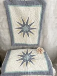 L.l. Bean Mariners Star Quilted Pillow Shams Nautical Compass Design Set Of Two. Fixed Price $34.39.