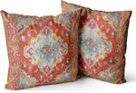 Snycler Orange Boho Throw Pillow Covers Set Of 2 Monaco Rug Carpet Double Sid.... Fixed Price $21.14.