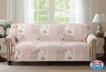 Brilliant Sunshine Rose Sage Patchwork Quilted Couch Cover X-large Sofa Slipcove. Fixed Price $74.70.