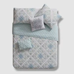 Vcny Home Blue Windsor 5-PIECE Medallion Reversible Quilt Set Size, Queen. Fixed Price $40.76.