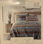 Kumar 2 Piece Quilt Set, Includes 1 & Sham, Twin, 68 X 86. Fixed Price $42.77.