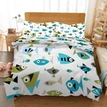 Triangle Fish Head 3D Printing Duvet Quilt Doona Covers Pillow Case Bedding Sets. Fixed Price $108.14.