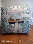 Mainstays Full/queen 3-PIECE Quilted Floral Set Green/white Oeko-tex. Fixed Price $39.44.