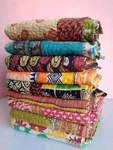 Wholesale Lot 10 Pc Throw Blanket Kantha Quilt Indian Vintage Cotton Bedspreads. Fixed Price $170.89.