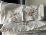 Vintage Bloomingdales Floral Bath Towels Wpl 10167 Classique Collection Set Of 3. Fixed Price $25.99.