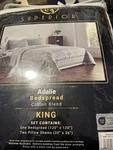 Superior Cotton Blend Adalie Bedspread King Comforter Pillow Shams Set -. Fixed Price $55.00.