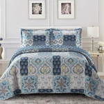 Luxury Modern Bellflower Oversized Bedspread Coverlet Set Reversible Quilt. Fixed Price $69.99.