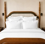 Yves Delorme Triomphe King Duvet Cover Set White Cotton Sateen France. Fixed Price $377.00.