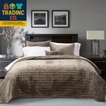 Luxury Velvet Quilt King Size Bedding Sets, Ultra Soft Comforter Set,. Fixed Price $153.99.