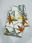 Tommy Bahama Bird Of Paradise Print Shams, 2 King, Yellow Orange Beige Cotton. Fixed Price $26.00.