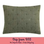 Pottery Barn Everyday Linen Comfort Quilted Shams Dark Loden Standard. Fixed Price $49.79.