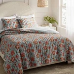 Target Threshold- King Printed Voile Quilt Earthy Vines Teal Floral Cotton New. Fixed Price $39.96.