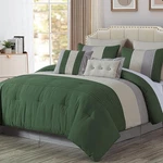 Chezmoi Collection 8-PIECE Comforter Set Luxury Pleated Stripe Bedding. Fixed Price $79.99.
